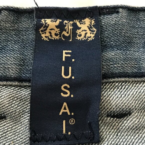 Fusai Jeans Men 36x30 Blue Mid Rise Medium Wash Stretch Y2K Straight 17145 - Picture 3 of 11